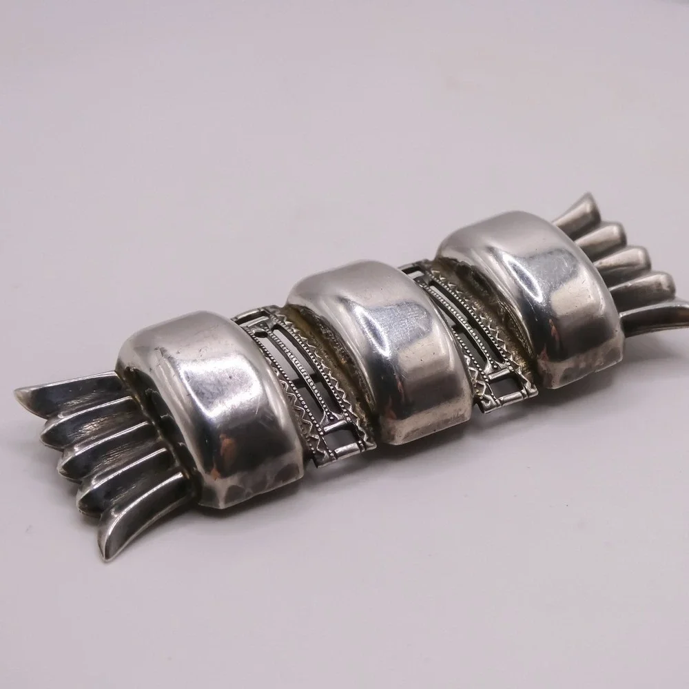 Art Deco Sterling Silver 925 Bar Brooch Pin 2.3
